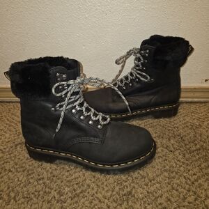 Dr. Martens Fur Boots 1460 Serena Collar